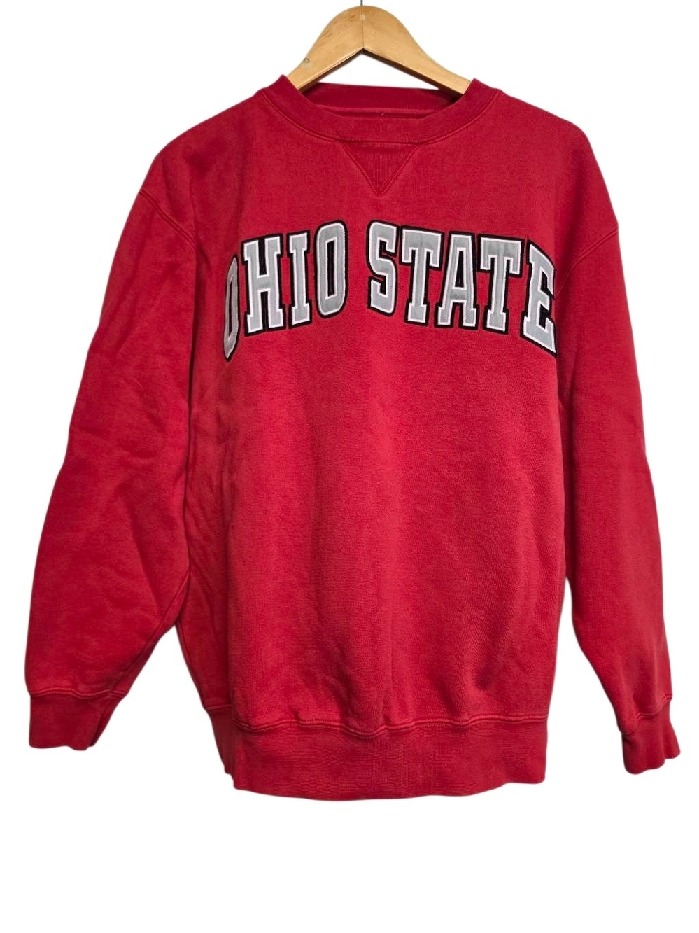 Champs Vintage Ohio State Red Crew Sweatshirt with Arch Logo Size Med